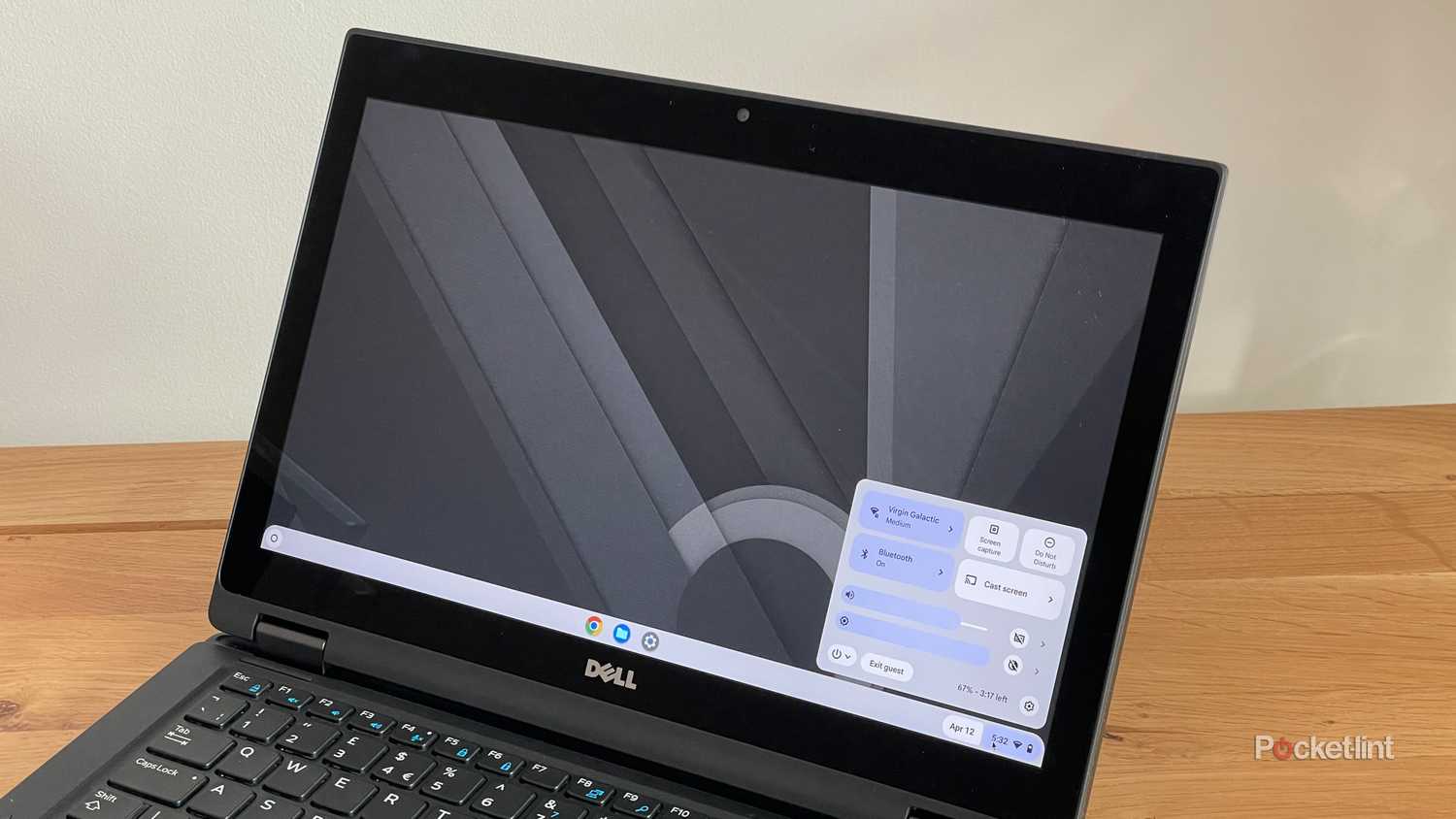 ChromeOS Flex on a Dell laptop on a table. 