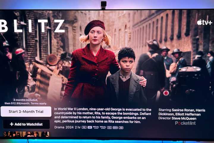 Blitz movie on Apple TV+ with free trial offer. 