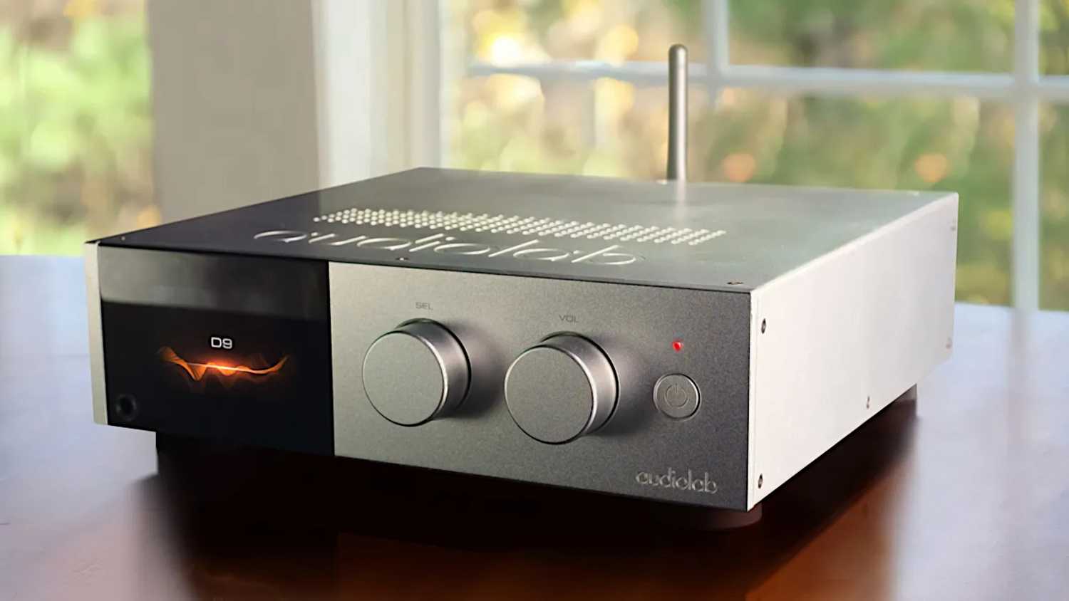 An Audiolab digital-to-analog converter.