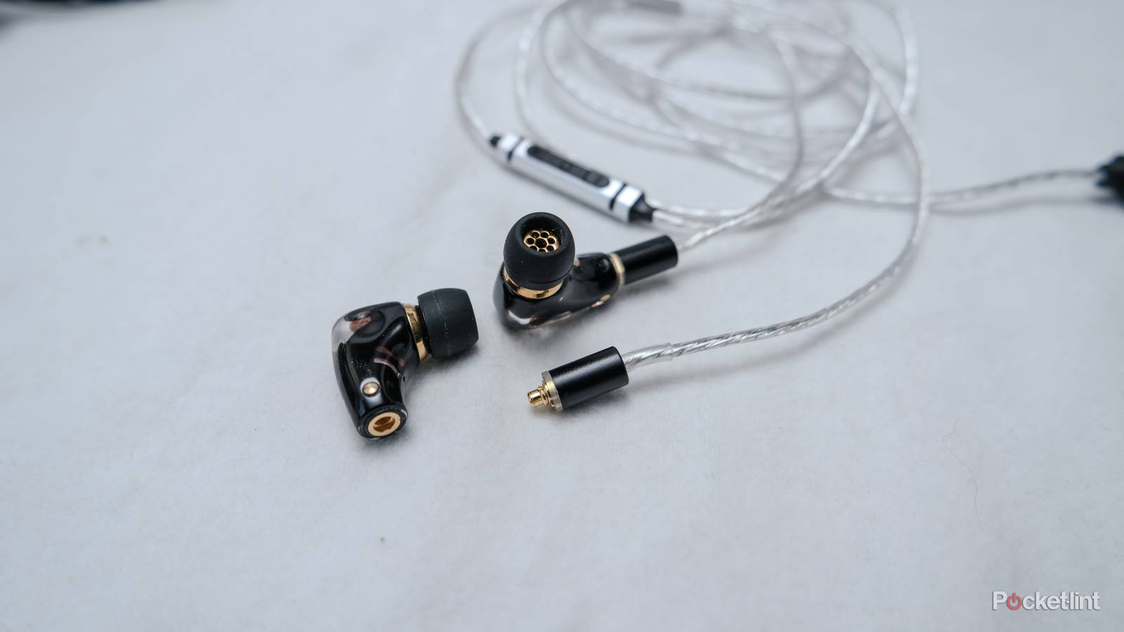 Campfire Audio Axion showing the connector and inline microphone