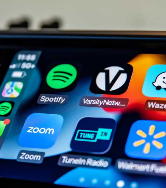 A still photo showcasing the Varsity Network app on a CarPlay screen.