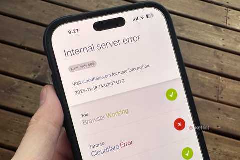 Cloudflare error on iPhone.
