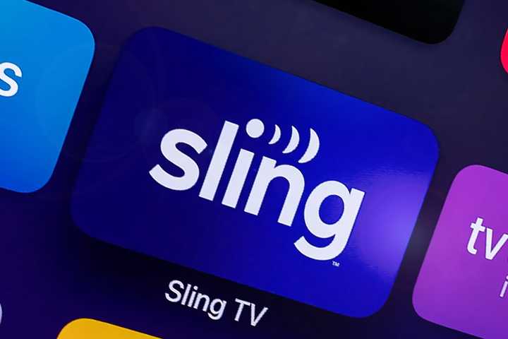 Sling TV icon on a smartTV