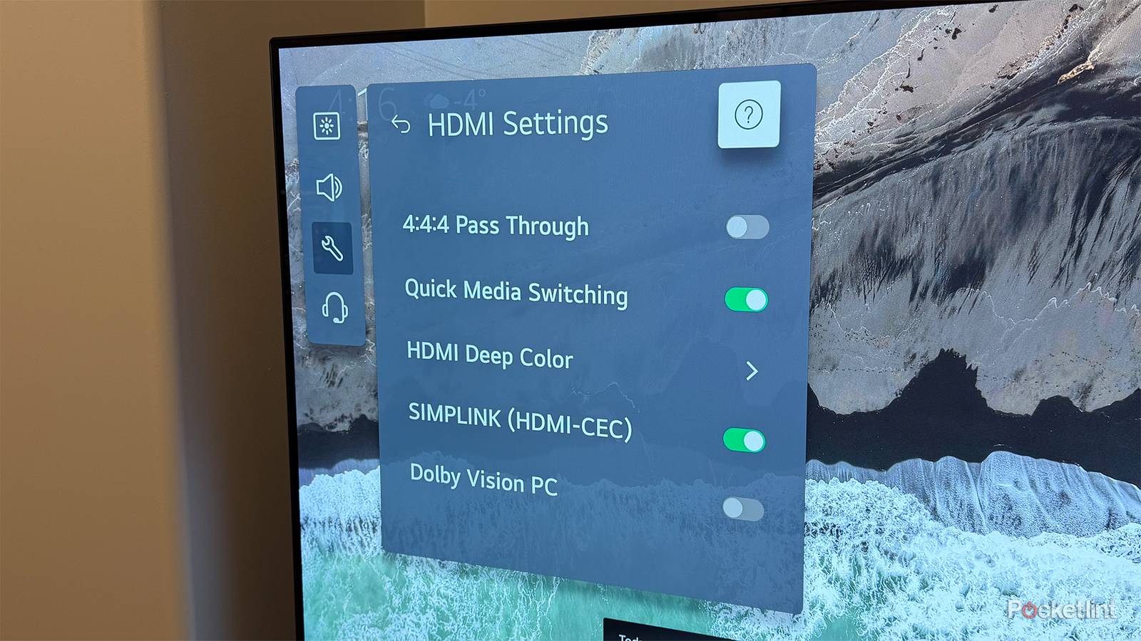HDMI settings on LG Smart TV.