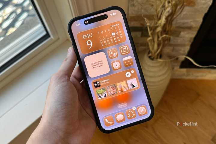 An aesthetic iPhone homescreen. 
