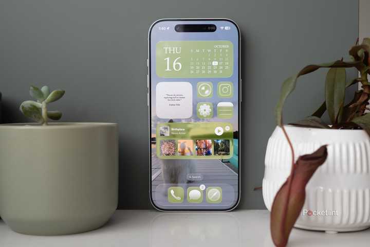 The iPhone 17 Pro with a cool background