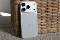 The iPhone 17 Pro sitting against a wicker basket