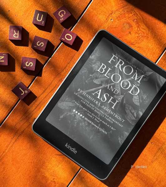 Kindle Paperwhite with scrabble letters. 