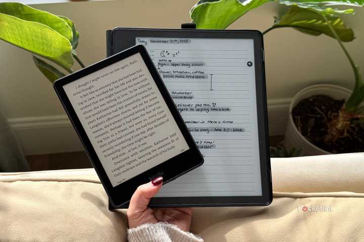 A Paperwhite and Kindle Scribe. 