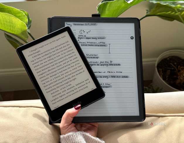 A Paperwhite and Kindle Scribe. 