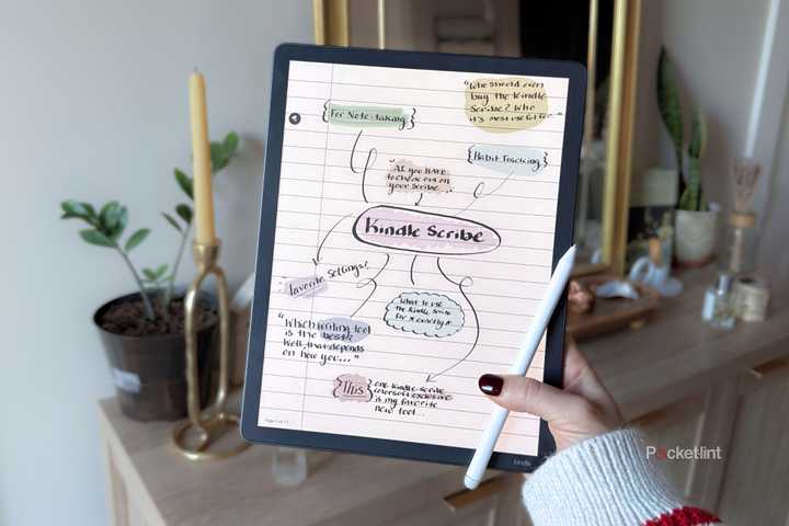 Using a fountain pen on a Kindle Scribe Colorsoft. 