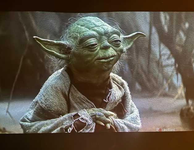 The Empire Strikes Back streaming on LG CineBeam S projector on Disney+