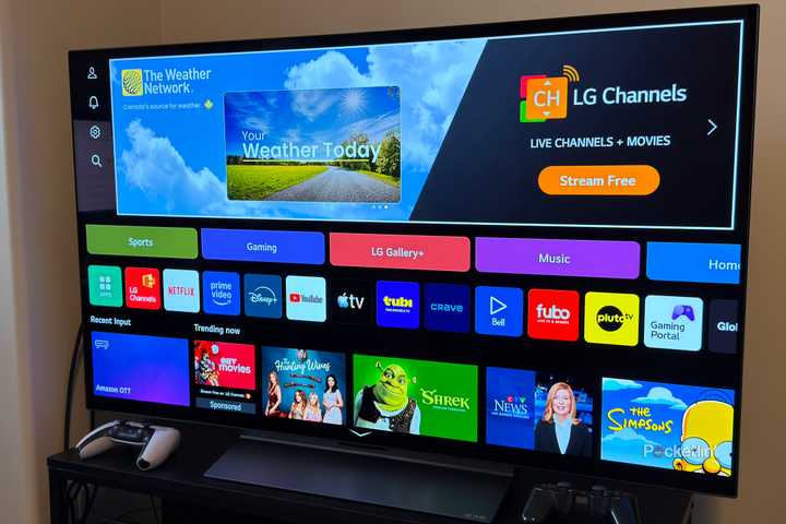 LG Smart TV on home page.