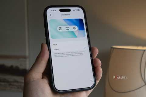 Liquid Glass customization menus. 
