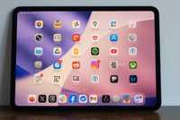 The M5 iPad Pro sitting against a wall