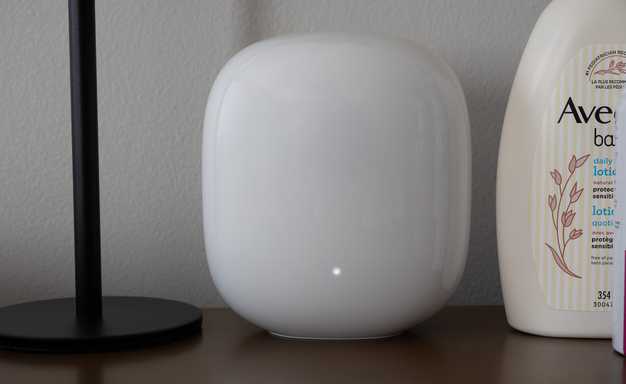 Google's Nest Wifi Pro on a desk 