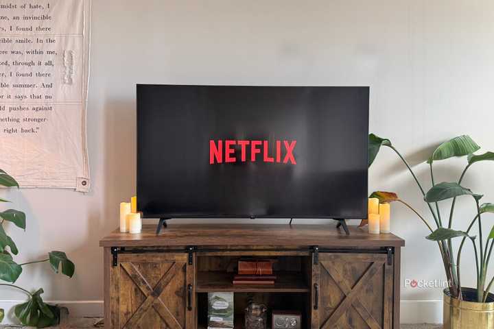 Netflix on a smart TV. 