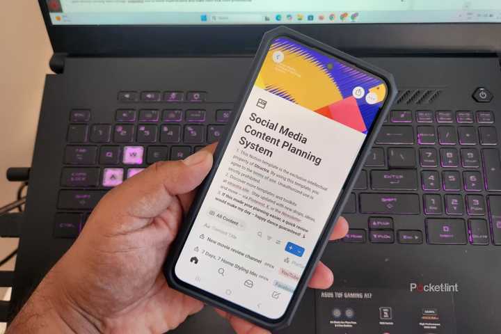 Notion on a Samsung Galaxy.