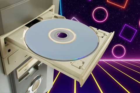 Old computer retro image