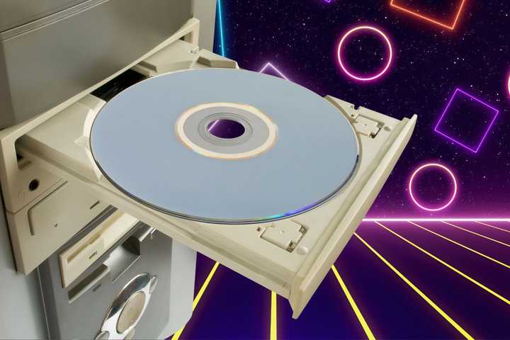 Old computer retro image