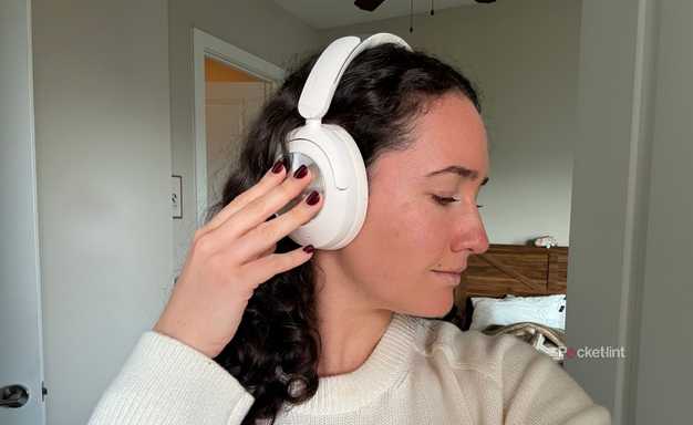 A woman wearing headphones. 