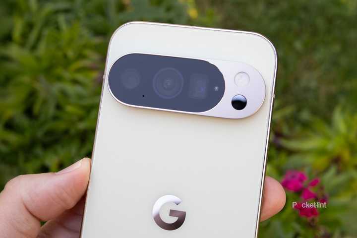 Pixel 10 Pro shown from behind