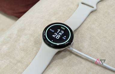 Pixel Watch 3 on the charger