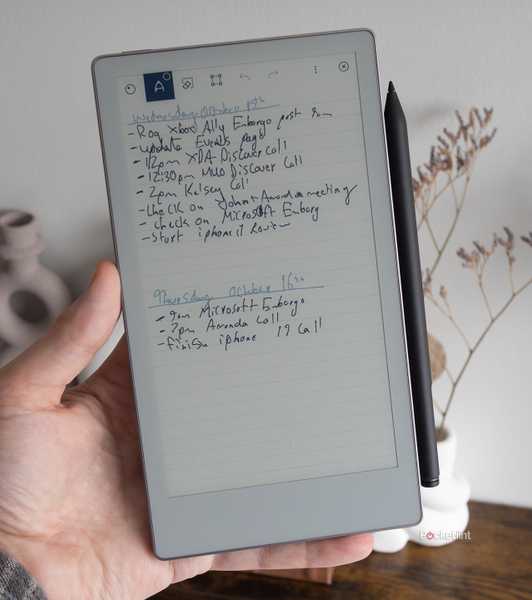 The reMarkable Paper Pro Move being held