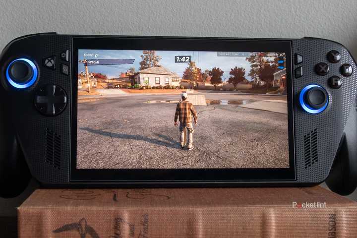 The ROG Xbox Ally X sitting on a shelf