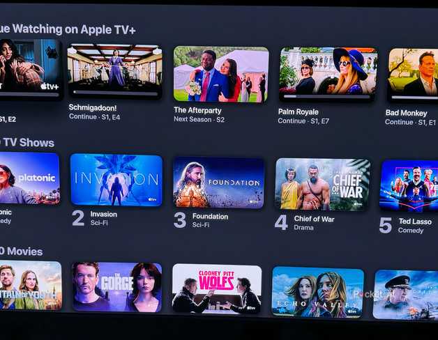 Apple TV+ on Samsung OLED S90F smart TV.