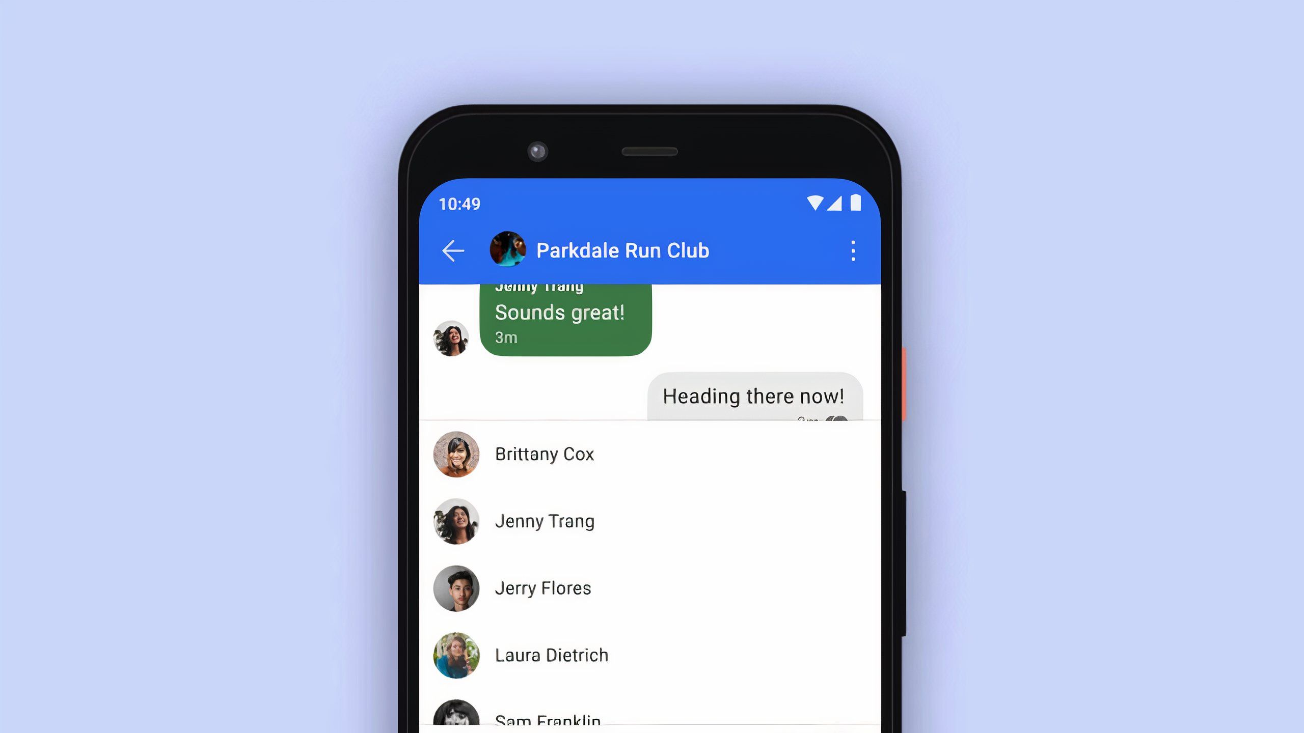 Signal running on an Android phone.