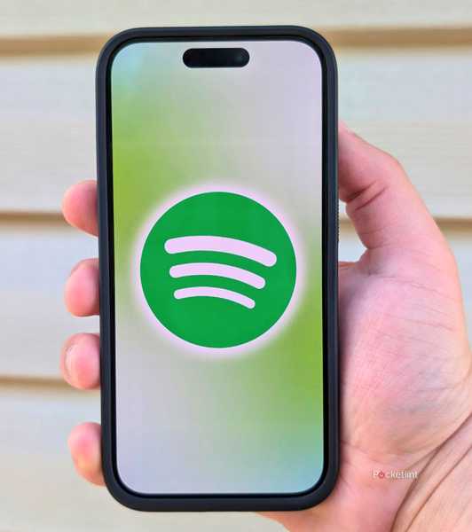 The Spotify logo on a smartphone. 