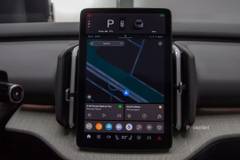 Volvo android auto view inside car with screen on
