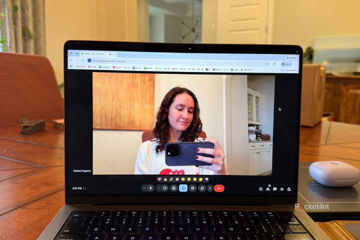 Kelsey on her webcam. 