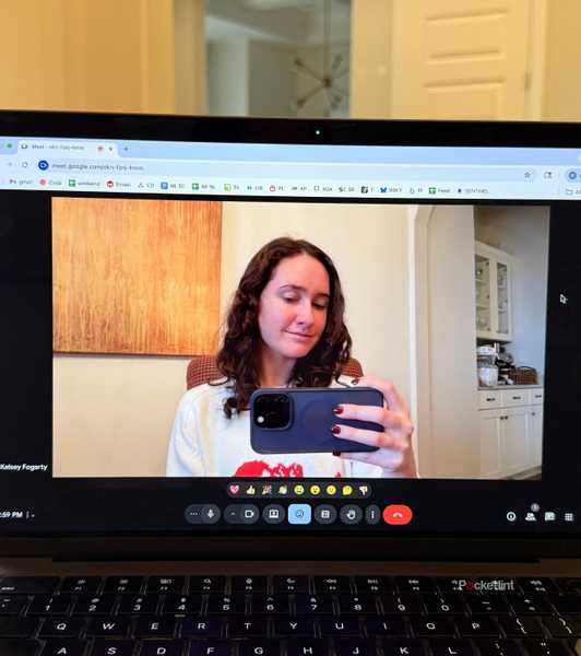 Kelsey on her webcam. 