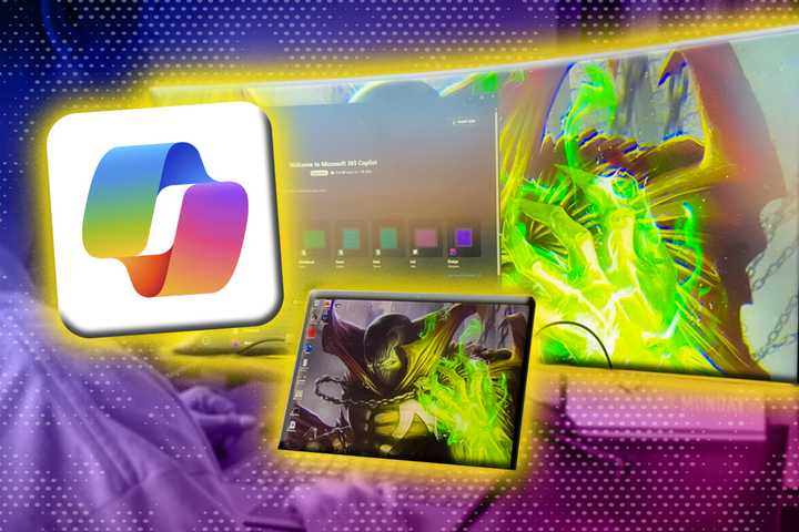 Tshaka at his computer with the CoPilot+ icon overlayed. 