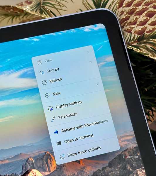 Windows 11 desktop context menu