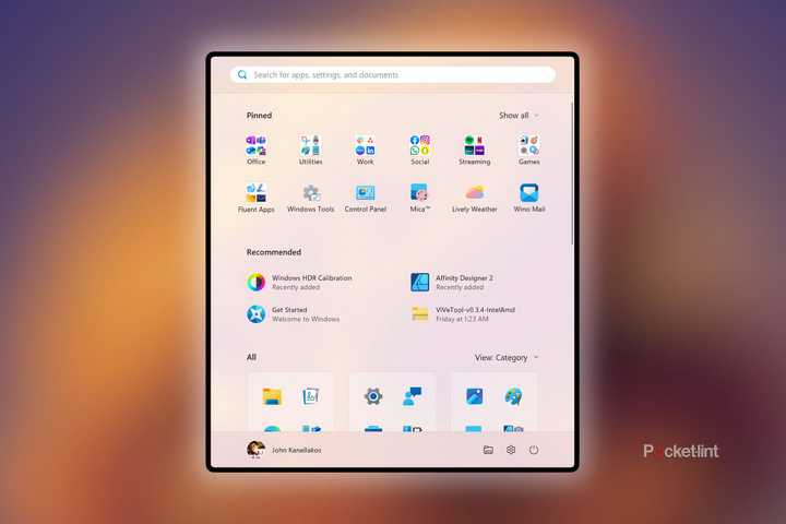 Windows 11 new Start Menu light theme