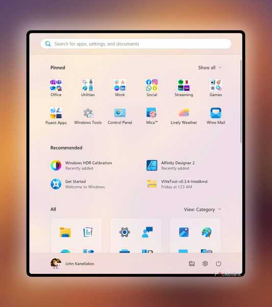 Windows 11 new Start Menu light theme