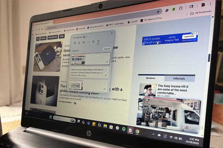 HP laptop clipboard history version