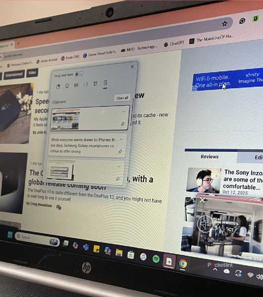 HP laptop clipboard history version