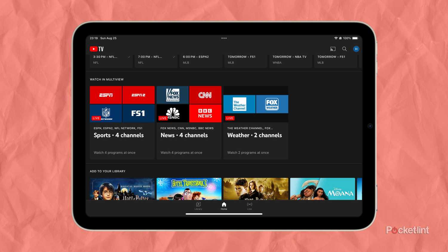 Multiview in YouTube TV.