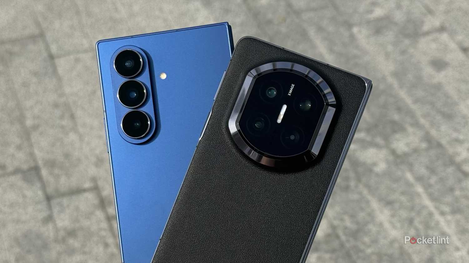 Cameras of Galaxy Z Fold 7 and Huawei Mate X7